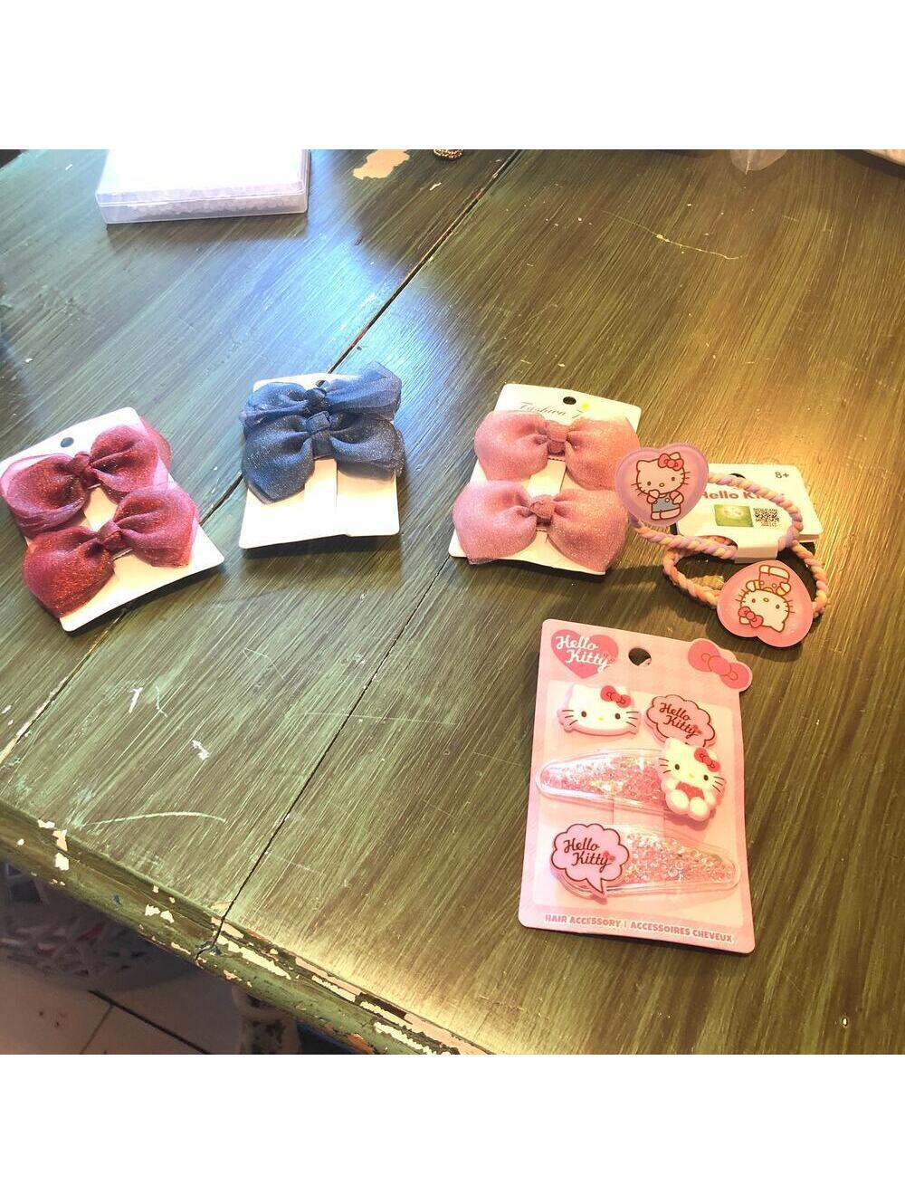 Hello Kitty and Hair Bow Bundle NEW Bows Clips Hair Bands